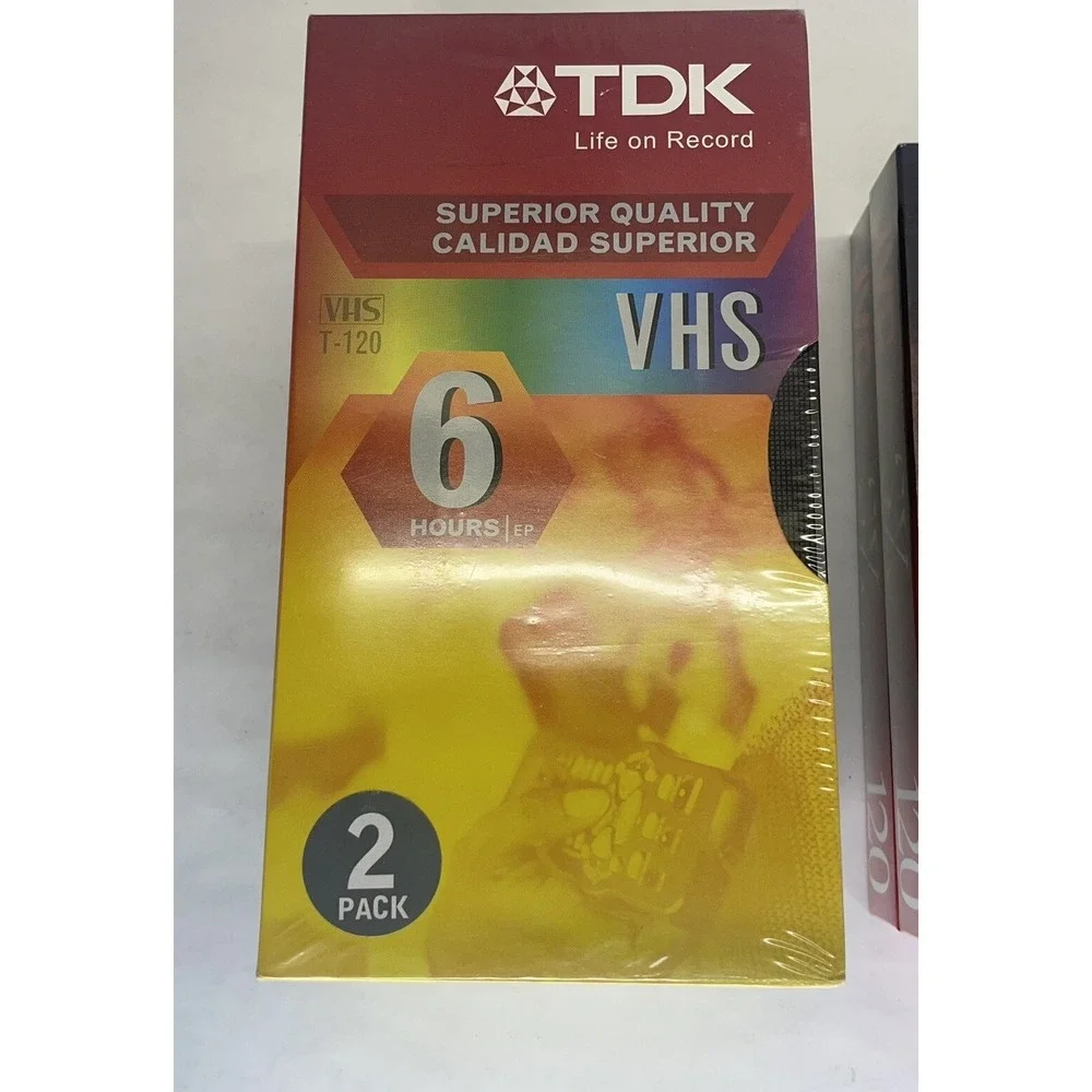 LOT of 9 Premium Grade T-120‎ 6 Hour VHS Tapes- 3 Sony, 2 JVC 4 TDK NEW